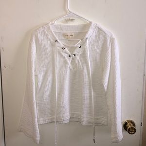 Cloth & Stone White Long Sleeve Blouse